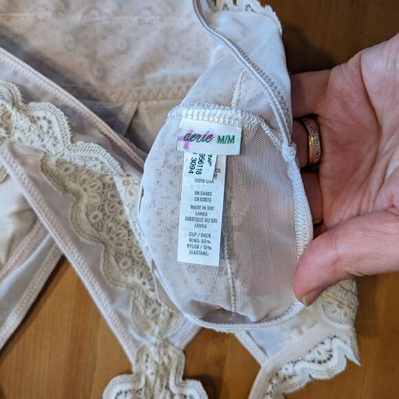 AERIE Lace floral wireless bralette size Medium NEW B020 - Picture 5 of 8